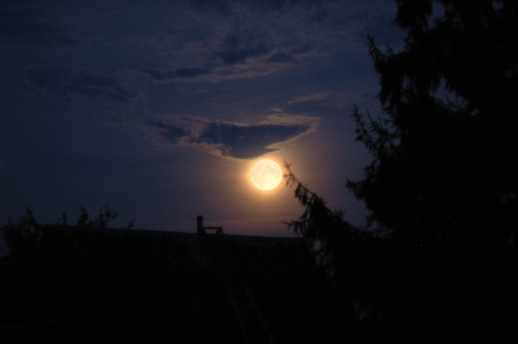 Moon and clouds